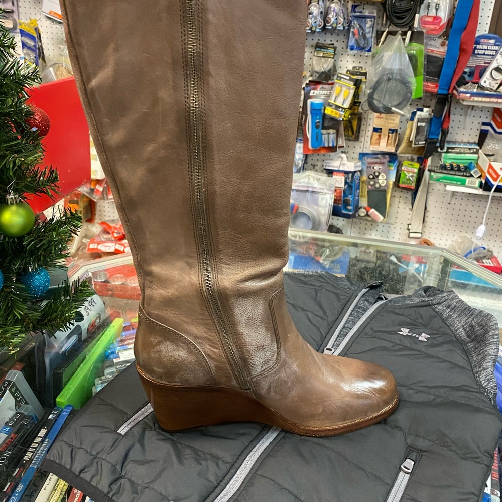 Frye Emma Knee High Wedge Boot
